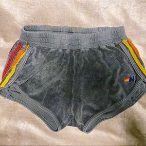 Aviator Nation 4 stripe terry short grey size XS